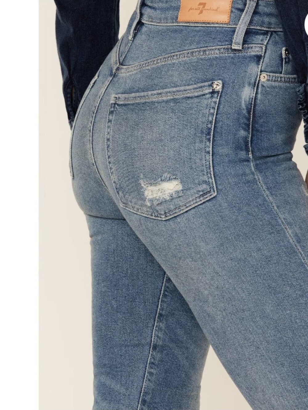 7 For All Mankind Ultra High Rise Slim Kick Jeans Size 25